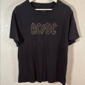 Lucky Brand AC/DC Studded Tee Shirt Size XL